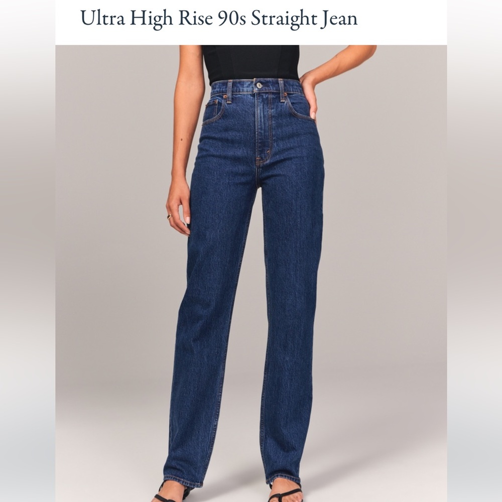 Abercrombie 90s ultra high rise straight jeans